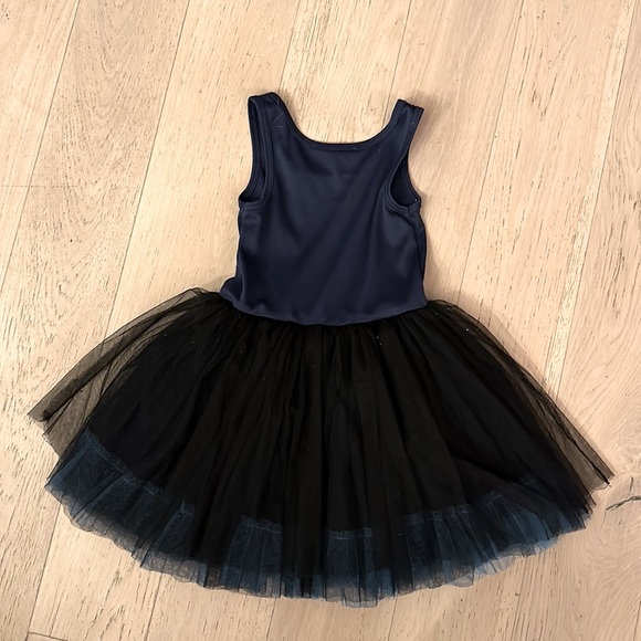 Truly Me navy/black tutu tank dress with blue trim Sz S - Picture 2 of 3